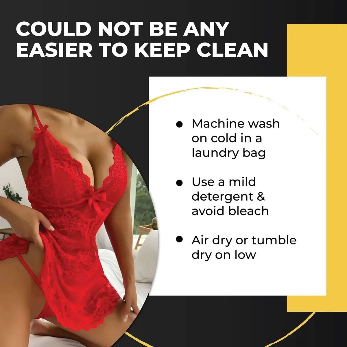 Love Salve Lingerie Lace Nightgown Dress – Babydoll Sleeveless See Through Sleepwear - Love Salve